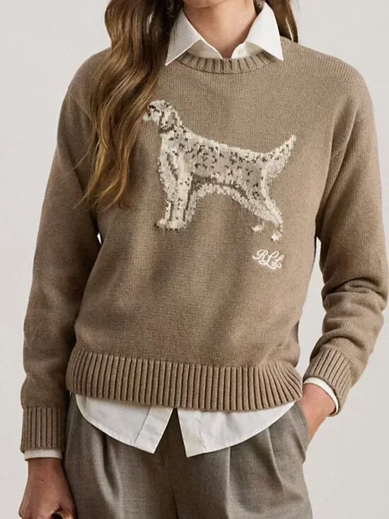 NWT Ralph Lauren English Setter Intarsia Knit Dog Sweater - Picture 7 of 9